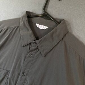 Clothing Arts Mens XL Travel P^cubed Pick-Pocket Proof Shirt Gray Nylon Hiking
